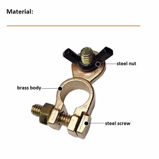 12V Vermelho e Preto Universal Latão Cabo Elétrico Braçadeira Conector Terminal de Bateria para Carro