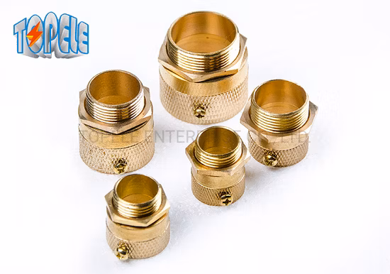20mm 25mm Encaixe de conduíte flexível Masculino Feminino Adaptador de conduíte flexível de latão com parafuso